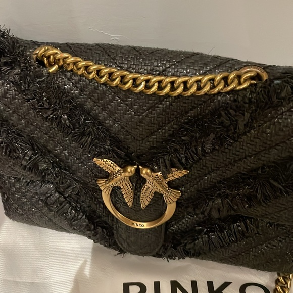 Pinko Handbag - Black with Gold Birds - Picture 6 of 17